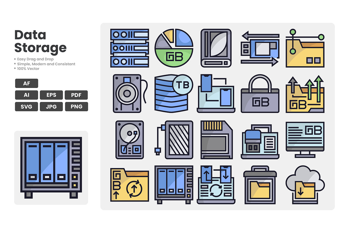 Data Storage Icon Pack, a Duotone Icon by erifqizeicon (Photo 3 of 3)