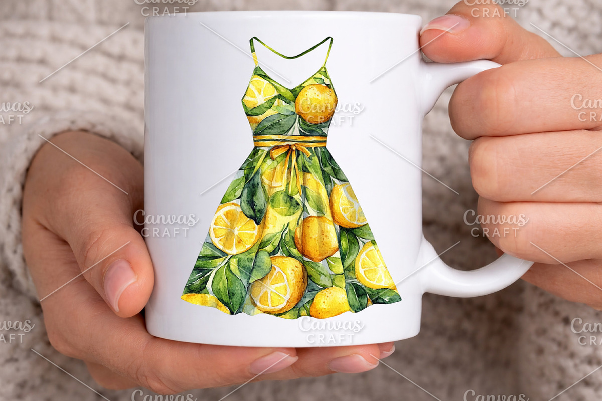 Watercolor Summer Dress Clipart PNG, an Illustration by Canvas Craft (Photo 7 of 7)