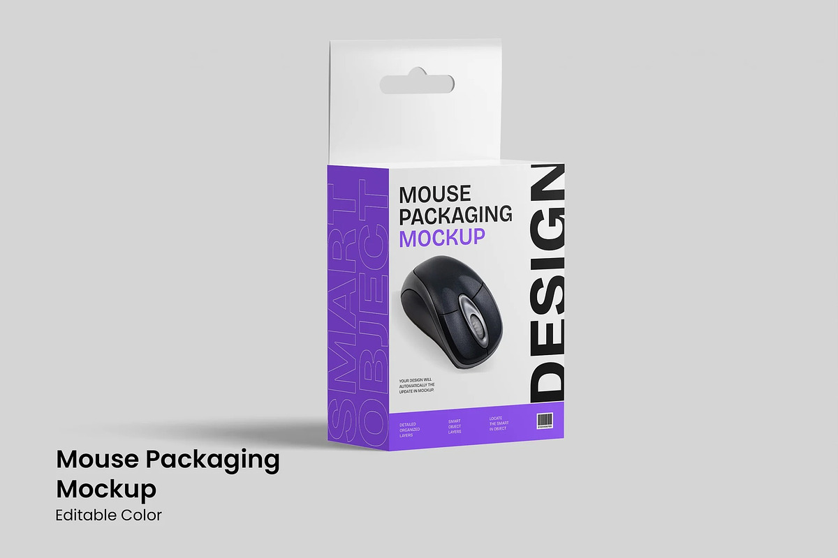 Mouse Packaging Mockup, a Packaging Mockup by renderstockmarket