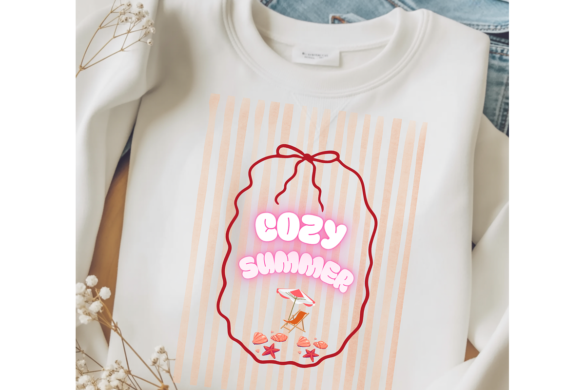 Cozy Summer Aesthetic Relaxed Vibes, a Shirt Mockup by Printable Design Store (Photo 3 of 5)