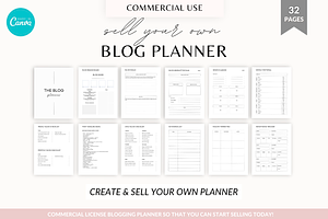 Blog Planner Canva Template Resell