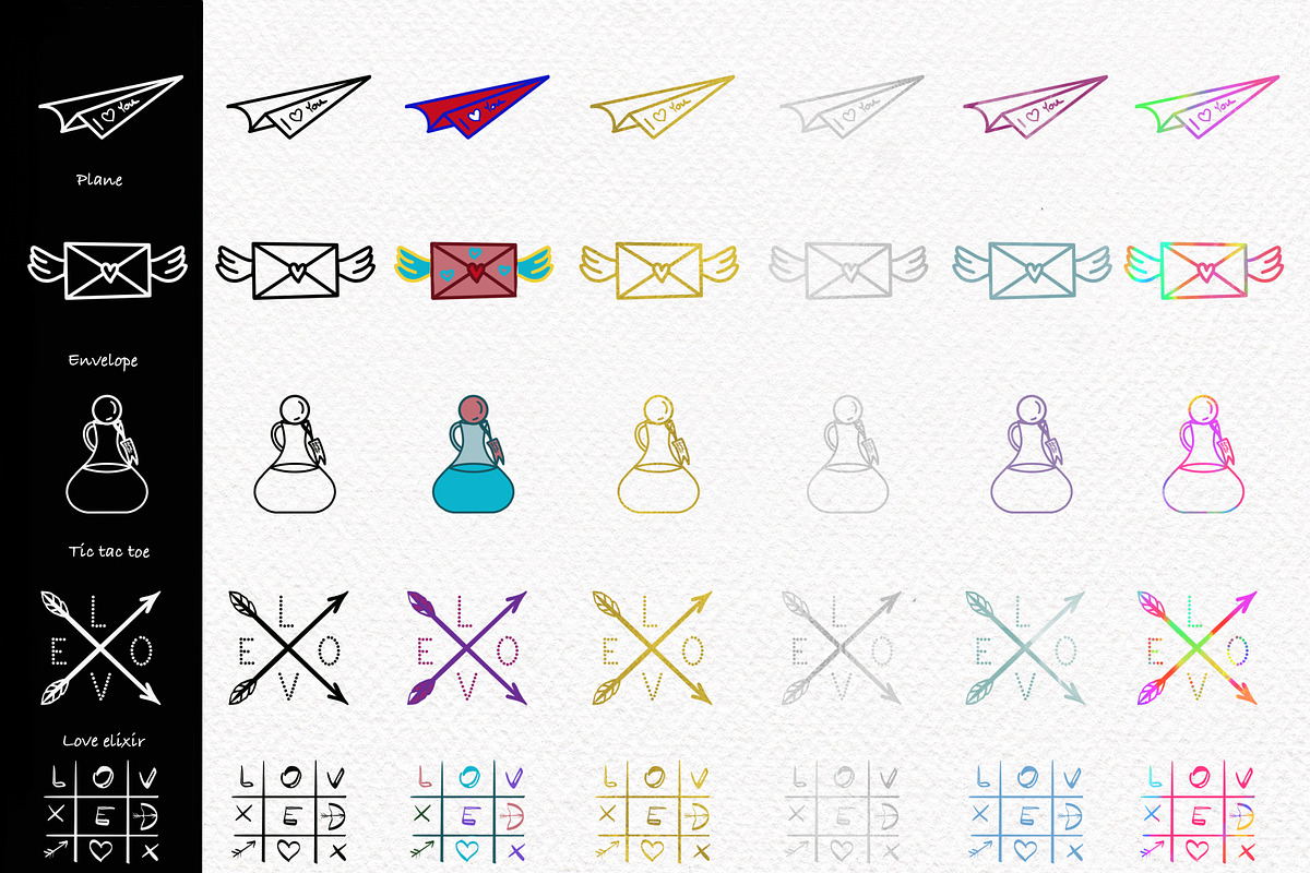 Valentine's Procreate Stamp Brushes, a Shape Add-On by Ducatum (Photo 7 of 9)