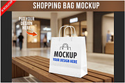 Shopping Bag On Wooden Bench In PSD, a Product Mockup by Bruno's Shop (Thumbnail 1 of 4)