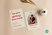 Colorful Retro Themed Save The Date, an Invitation Template by StudioVonBraitenberg (Thumbnail 6 of 10)
