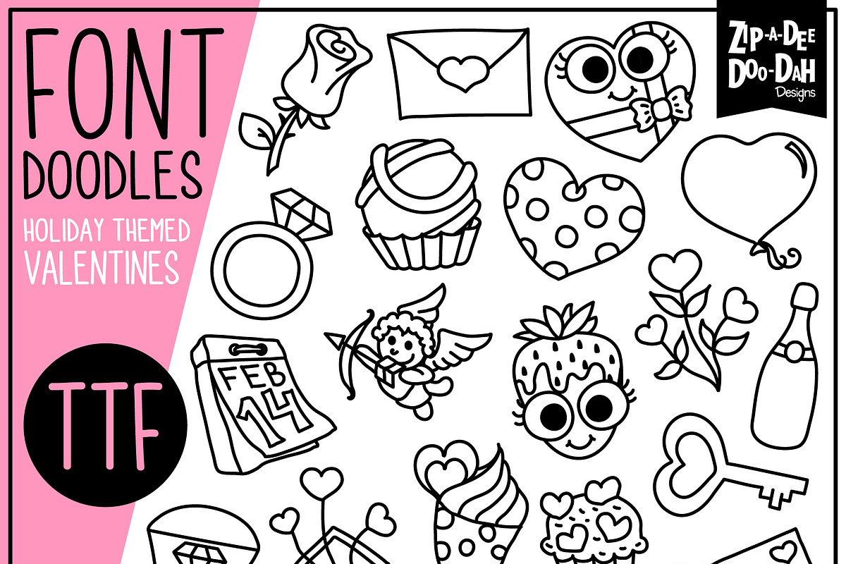 Valentine's Day Doodle Font