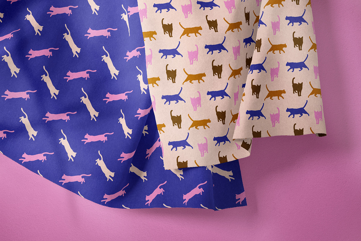 Flat Cat Modern Patterns, a Pattern Graphic by Tiger and Flower (Photo 5 of 21)