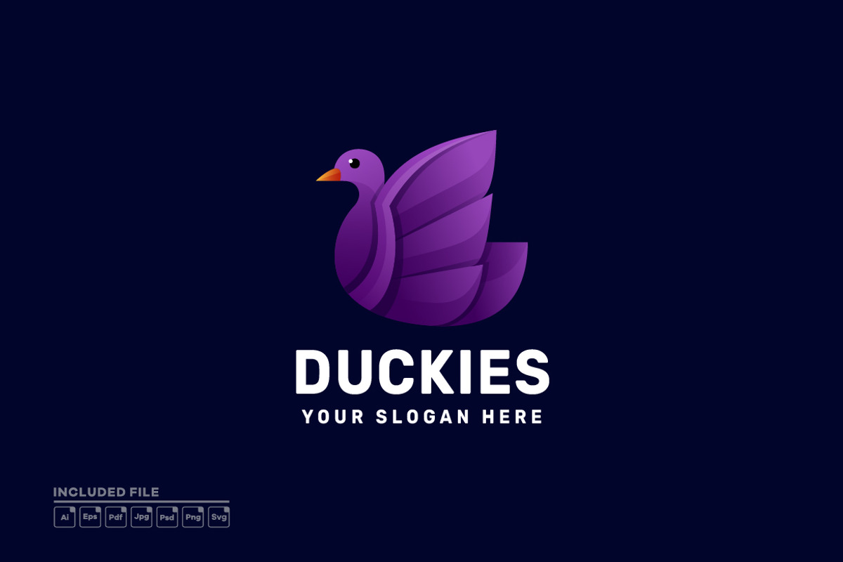 Duck Gradient Colorful Logo Vector, a Branding & Logo Template by yuanesei
