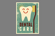 Dentistry grunge vector poster set., a Healthcare Illustration by PoPaShop (Thumbnail 8 of 8)