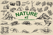 Nature Forest Hand drawn Elements #2, an Illustration by Artolabs (Thumbnail 1 of 6)