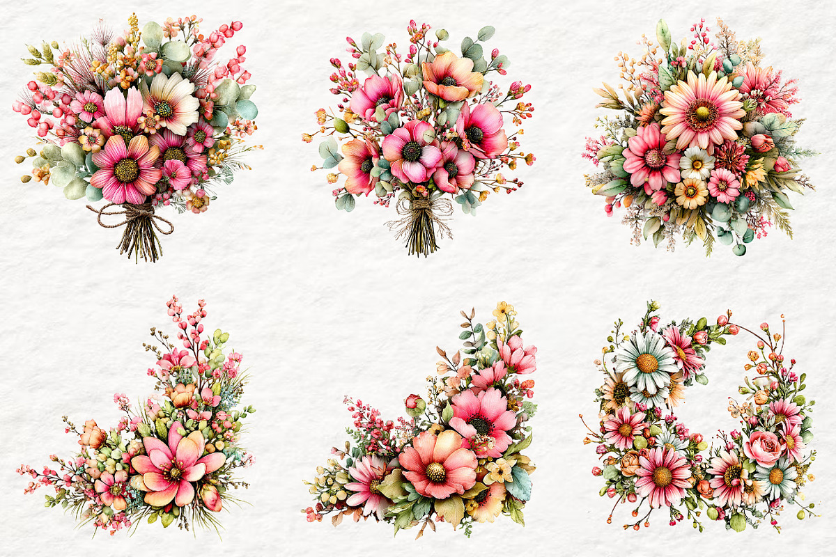 Whimsical Cottage Summer Floral, a Transportation Illustration by Watercolor design (Photo 2 of 6)