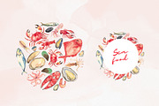 Sea Food watercolor, an Illustration by 7nov.studio (Thumbnail 6 of 7)