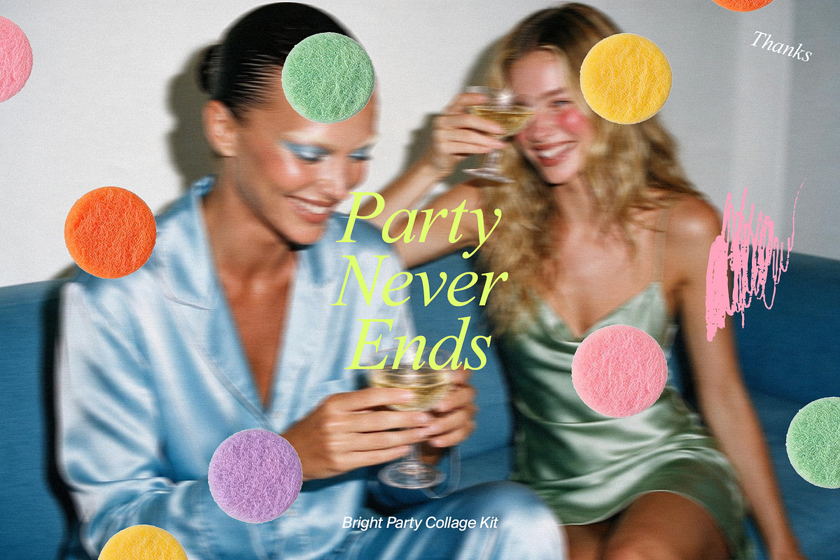 Party Never Ends: Bright Collage Kit, an Object Graphic by divanovskaya_nv (Photo 17 of 17)