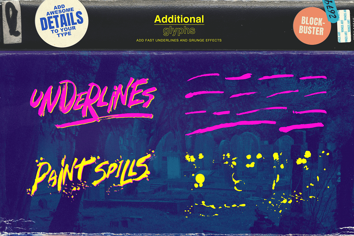 Zombie Punks - The Retro Horror Font, a Font by Wingsart Studio (Photo 6 of 12)