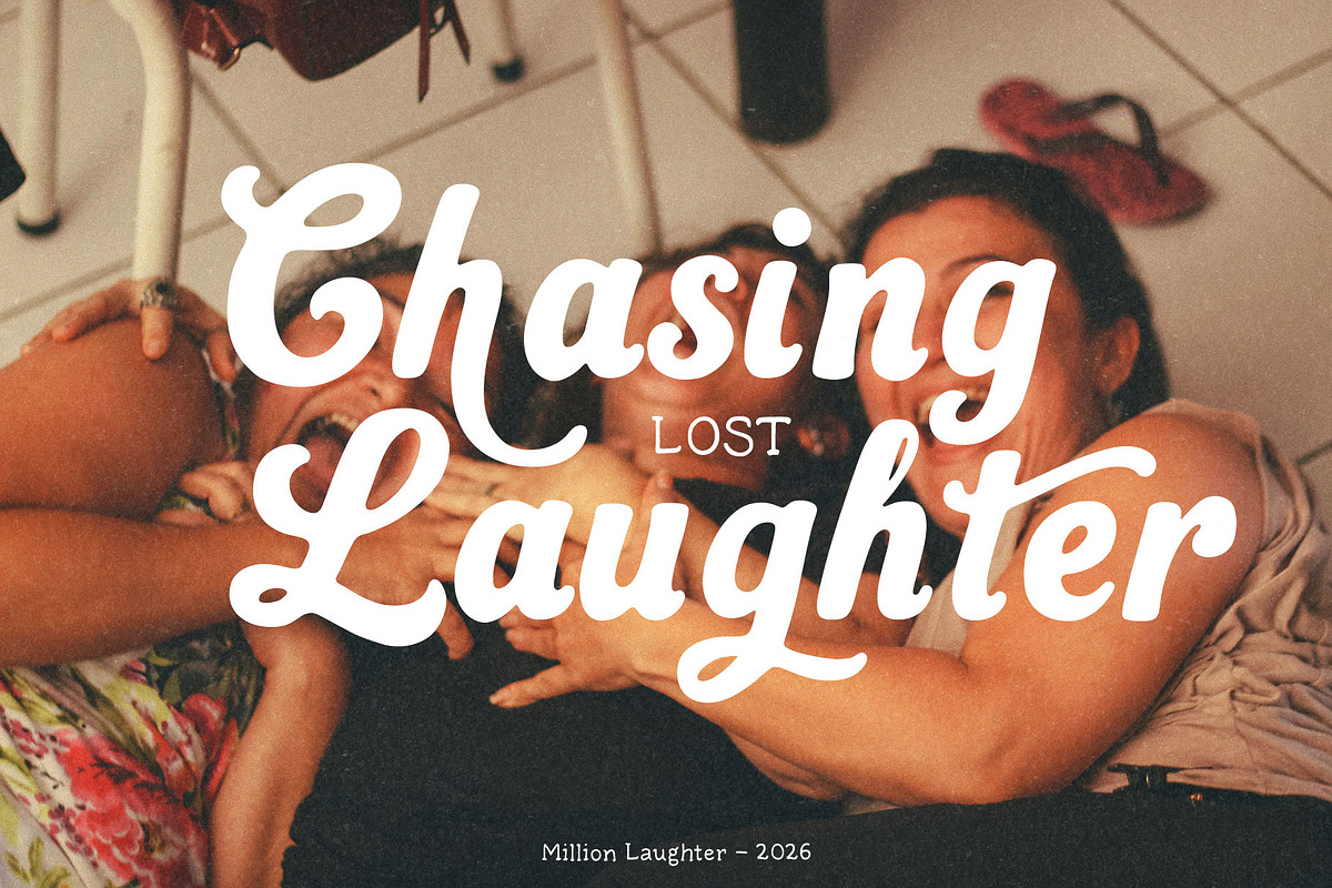 Million Laughter – Bold Display Font, a Script Font by deadlock studio (Photo 8 of 10)