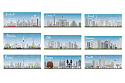 36 World Capitals Skyline, an Illustration by Booblgum (Thumbnail 5 of 7)