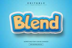 Blend 3D Editable Text Effect