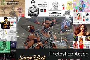Super Effect Photoshop Action Bundle, an Action Add-On by Studio Retouch