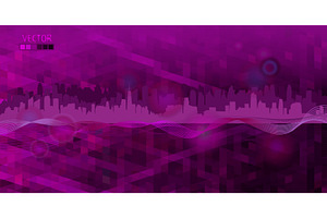 City violet abstract background, a Technology Illustration by Nenahliadava Design