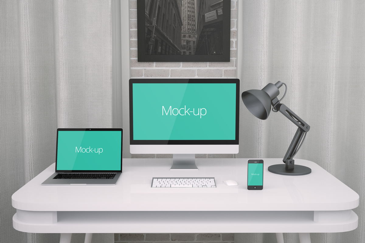 5 PSD Mockups - Interior Work Desk, an iPhone Mockup by Rebound  (Photo 2 of 6)