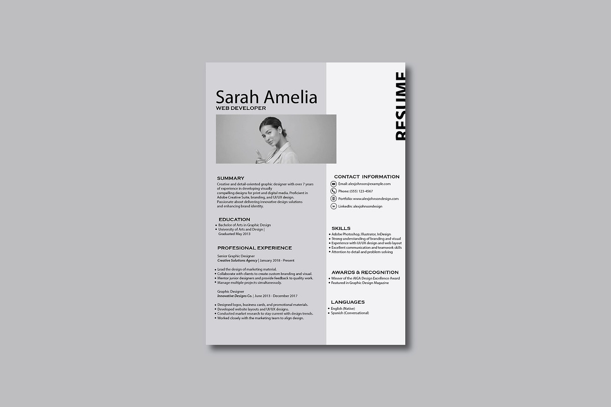 Resume minimalist/Simple, a Resume Template by dulchaer29