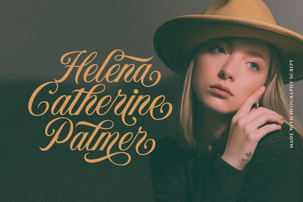 Neography - Attractive Script, a Script Font by Letterhend Studio (Photo 3 of 9)