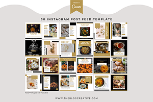 Black And Gold Food Instagram Canva