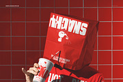 Man with Paper Bag on Head Fast Food, a Packaging Mockup by creatsy5 (Thumbnail 4 of 6)
