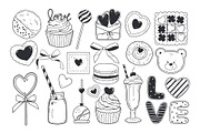 Hand-Drawn Valentine Sweets Doodle, an Object Graphic by ArtGiftsStudio (Thumbnail 3 of 4)