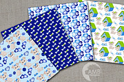 Boy Dog digital papers AMB-1931, a Pattern Graphic by AMBillustrations (Thumbnail 2 of 2)