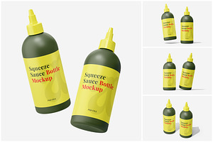 Squeeze Sauce Bottle Mockup Vol.2