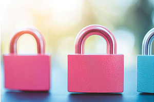 Three Padlocks Standing in a Row, an Object Illustration by Lermont51