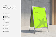 A-Frame Sign Mockup, an Advertising Mockup by graphypix (Thumbnail 2 of 4)