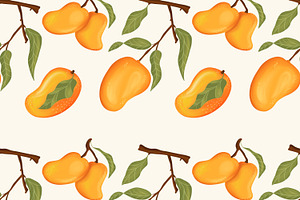 Whimsical Fruit Seamless Pattern Set