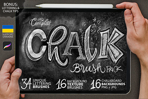 Chalk Lettering Procreate Brush Pack