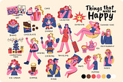 Things that make me happy., an Illustration by monkik (Thumbnail 1 of 7)