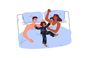 Families, couples sleep together set, a Person Illustration by PaperTrident (Thumbnail 4 of 11)