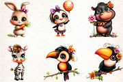 Adorable Animal World Clipart, an Illustration by DreamCafeArt (Thumbnail 6 of 8)