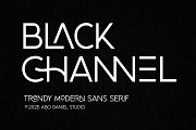 Black Channel, a Sans Serif Font by Abo Daniel Studio (Thumbnail 1 of 13)