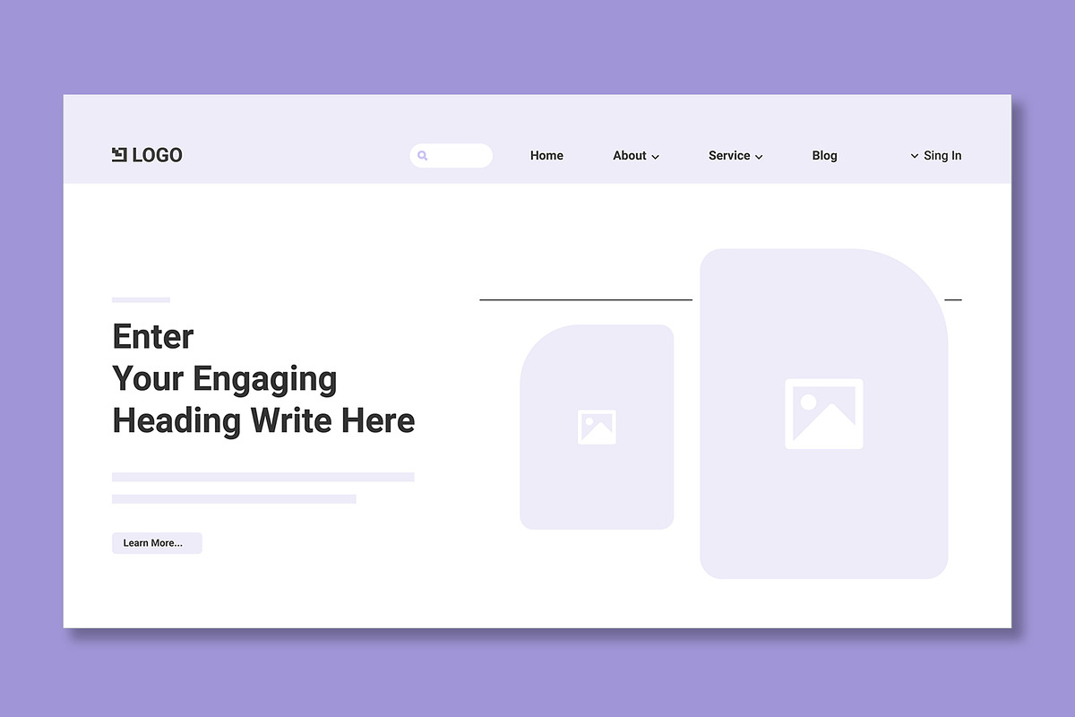 Website Wireframe Kit Template, an UI Kit Template by ContestDesign (Photo 2 of 5)