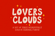 Lovers Clouds Layered Font, a Font by Anastasia Cuza (Thumbnail 1 of 10)