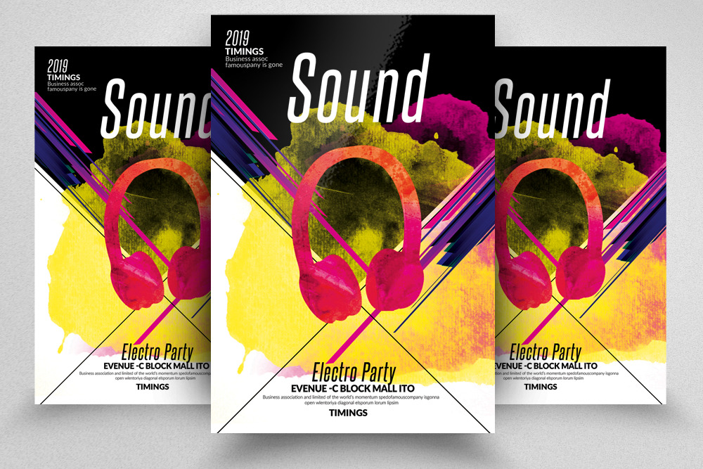 Sound Electro Flyers, a Flyer Template by Business Flyers