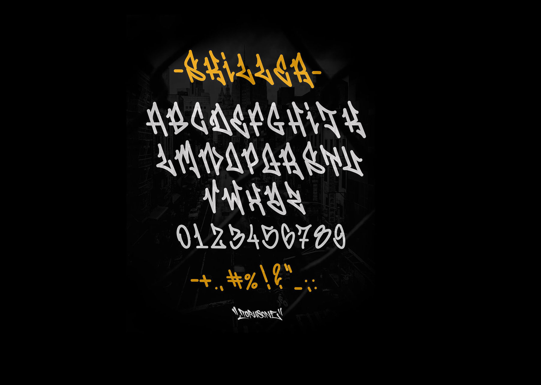 GRAFFITI TAGER FONT- SKILLER, a Blackletter Font by Torus1