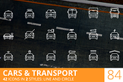 Cars & Transport Line Icons, an Icon by brandcut (Thumbnail 1 of 4)