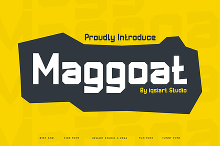 Maggoat - Kids Font, a Sans Serif Font by Iqsiart Studio