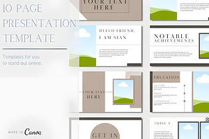 10 Page Canva Webinar Slide Template, a Presentation Template by Ink Gallery