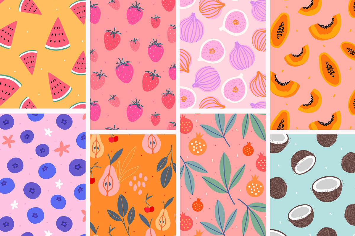 Fruits seamless pattern, a Pattern Graphic by hanifa_design (Photo 2 of 8)
