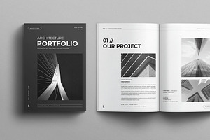 Architecture Portfolio Brochure, a Brochure Template by MassiveCreator