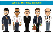 Businessman characters creation kit, a Work Illustration by yuanden graphics (Thumbnail 3 of 15)