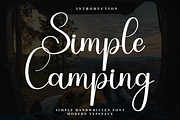 Simple Camping, a Script Font by InermediaSTUDIO (Thumbnail 1 of 8)