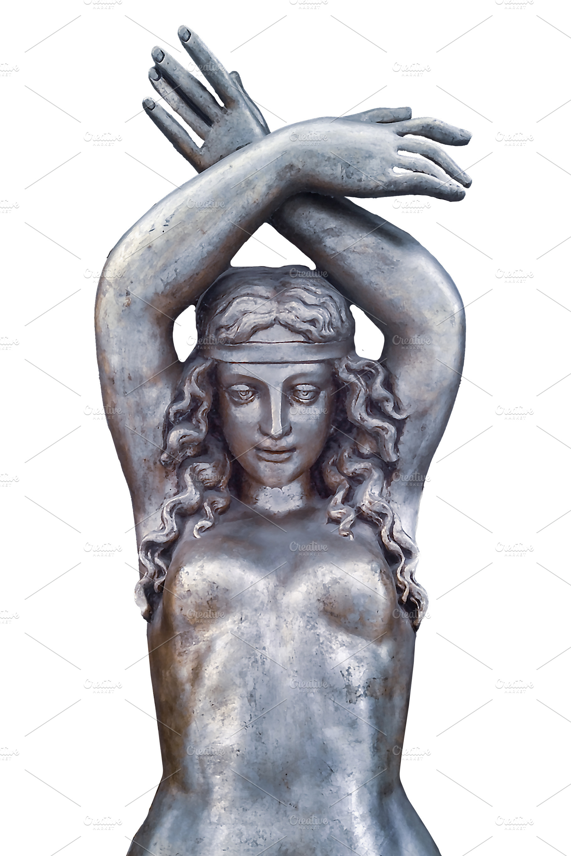Mythologic statue of woman sculpture isolated photo, an Arts & Entertainment Photo by DanFLCreativo